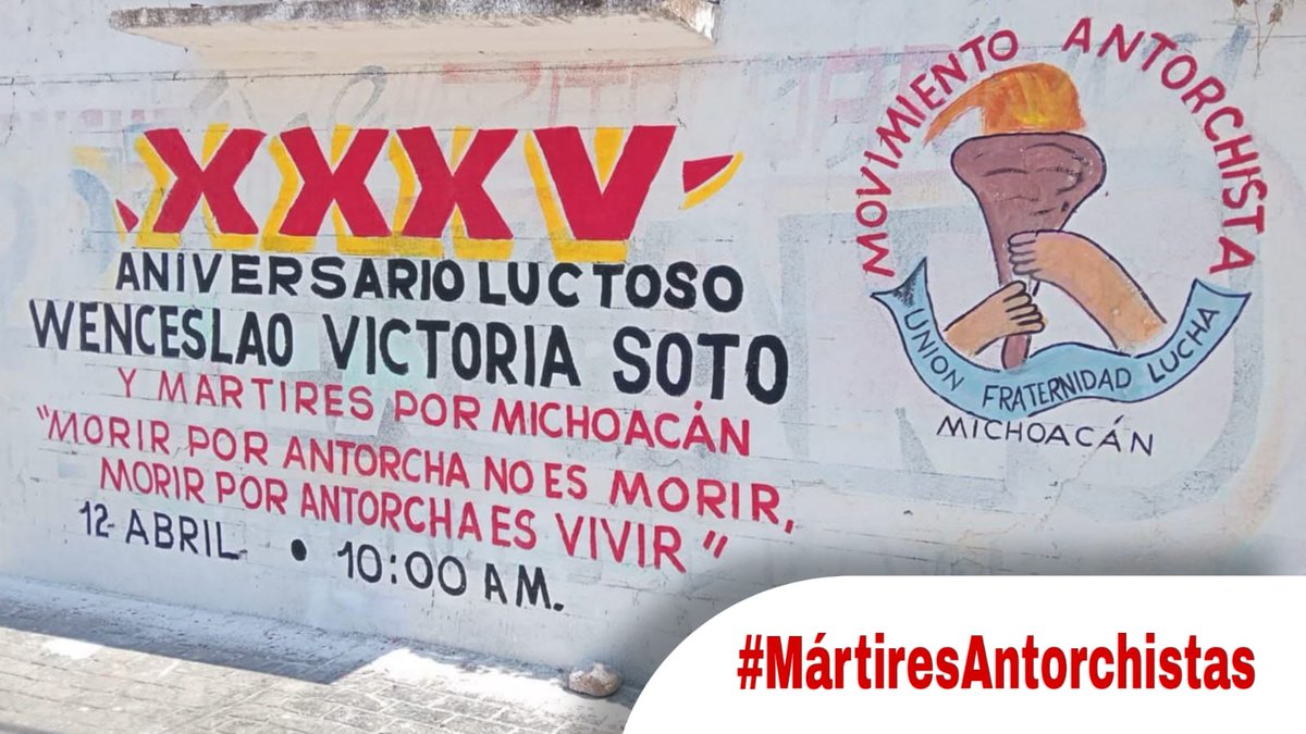 ItzelRojas33's tweet photo. Conmemoramos el 35 Aniversario luctuoso del biólogo Wenceslao Victoria Soto y los martires Antorchistas de Michoacán.

#MártiresAntorchistas https://t.co/IIUIcYUEwi