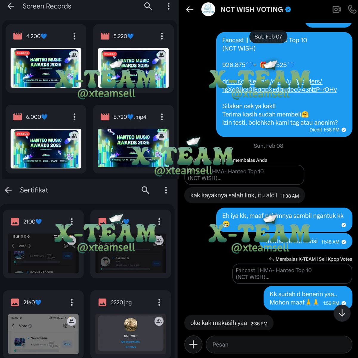 X-TEAM | Sell Kpop Votes tweet media