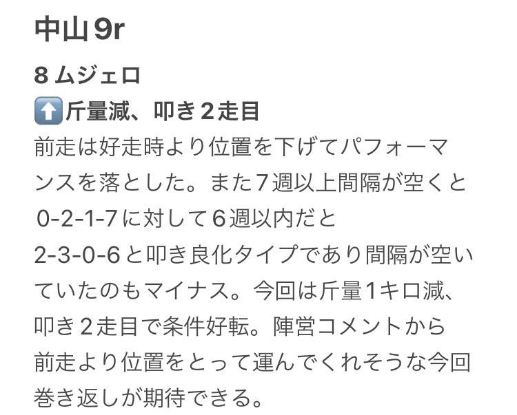 navi_hide4141's tweet photo. 2026/4/12(日) 中央競馬　条件好転馬

中山3r
14 エコロボルト

中山6r
9 ゴールドブレイズ

中山9r
8 ムジェロ

中山12r
6 ハッピーウィズユー

福島2r
福島5r
福島6r
福島8r
福島12r
リポスト無料note記載
https://t.co/IS6Yx4IPoW https://t.co/cn7fcRiU56