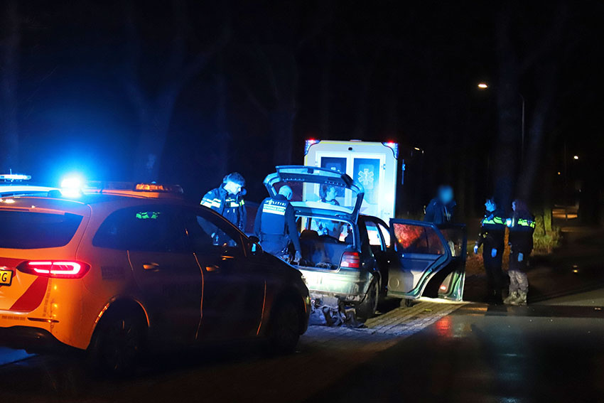 Man verzet zich bij aanhouding na ongeval Kolham