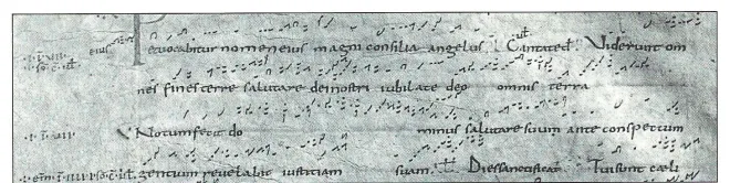 SarahBlick3's tweet image. #MedievalPunctuation Early   Gregorian chant transmitted orally, was notated in the late C9-C10 to indicate melodic direction:  articulation, duration, &amp;amp; tempo. It was influenced by similar markings in manuscripts as most were read aloud. 🧵brianjump.net/2015/08/29/the…