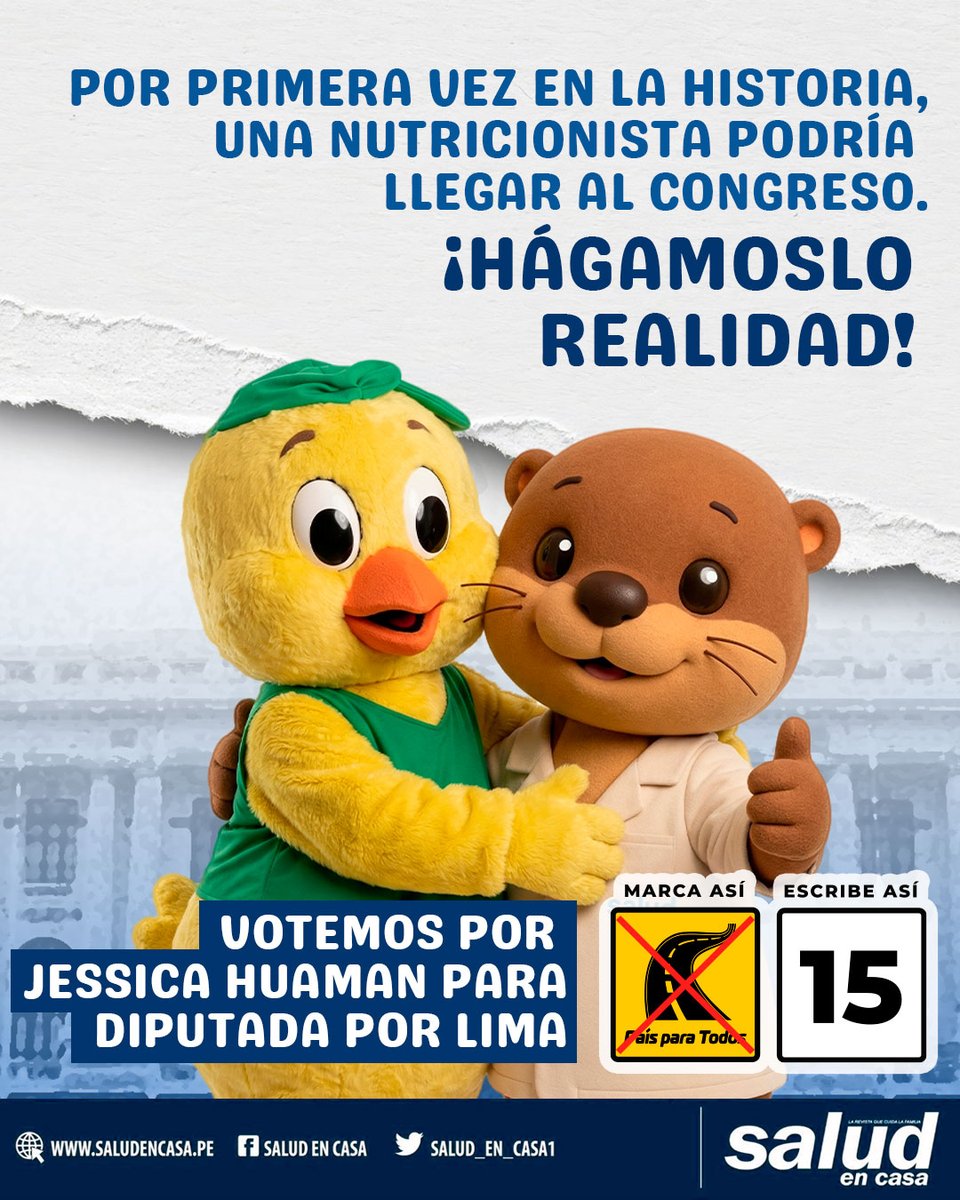 Salud_en_casa1's tweet image. Por primera vez en la historia, una nutricionista podría llegar al #Congreso . 

¡ HÁGAMOSLO REALIDAD! Yo votaré 🫂🥰

@JessicaHuaman_

#nutrition #luchacontralaanemia #limaperu