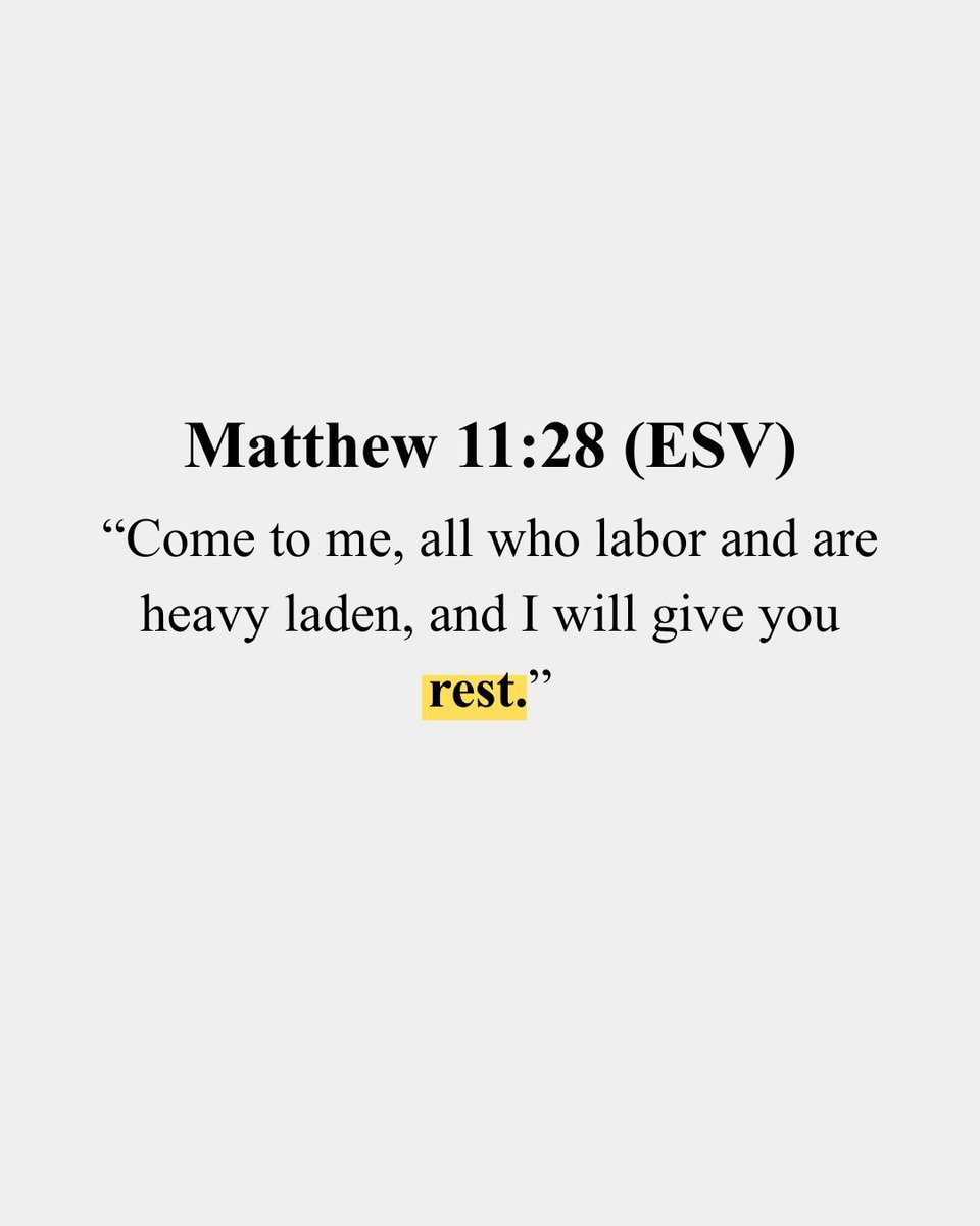 BillyHallowell's tweet image. “Come to me, all who labor and are heavy laden, and I will give you rest.” Matthew 11:28 (ESV) 

If life feels heavy right now, Jesus didn’t ask you to carry it alone.
He actually invites you to lay it down.

That’s not weakness, that’s wisdom.

#RestInJesus #ChristianFaith