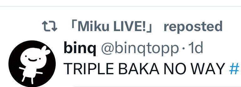 Oh hi there miku live twitter account