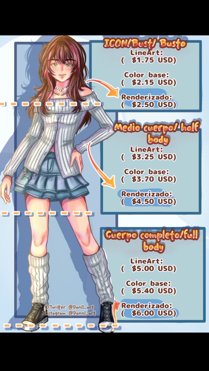 Danll_art's tweet image. Hola soy dan! Recién comienzo a publicar mis dibujos, los cuales esperonnque les guste! He decidido abrir comisiones 💞✨

¡Gracias por ayudarme compartiendo este post! Me ayudas un montón!
#DibujoDigital #Comisiones #ArteAnime