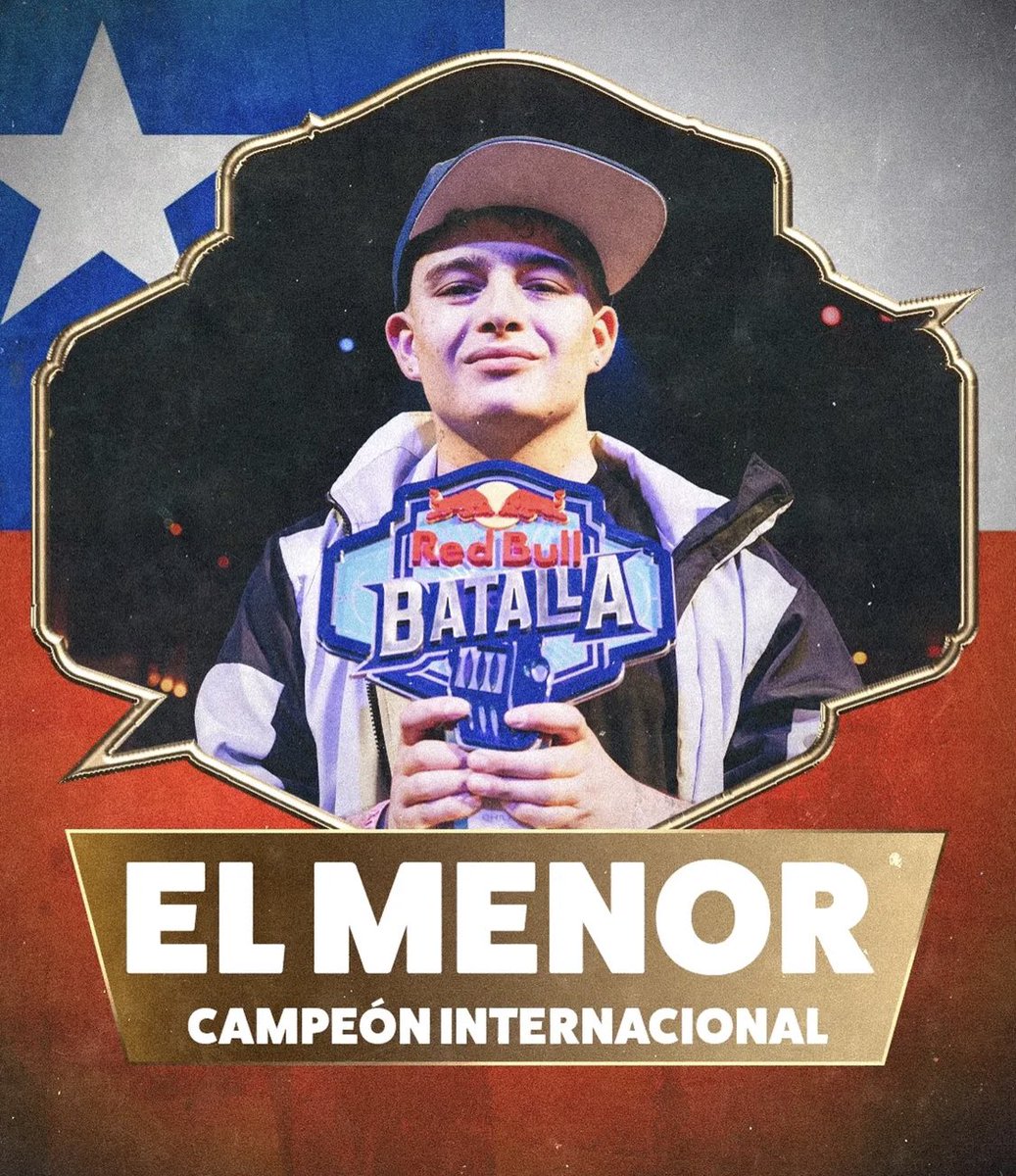 ELFACTAZOb8's tweet photo. EL MENOR ES EL CAMPEÓN MUNDIAL DE LA REDBULL INTERNACIONAL 🔥🔥🔥🔥

#RedBullBatalla 
#estilolibre https://t.co/Zqqr0RVkEM