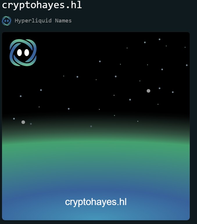 web3amba's tweet photo. @CryptoHayes @CryptoHayes job's not finished - cryptohayes.hl for sale on @drip__trade https://t.co/BYdGsV8JBE