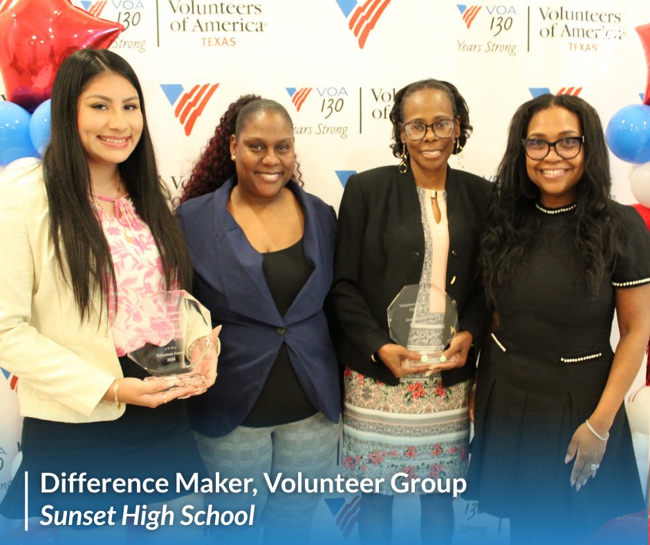 Celebrating Sunset HS Medical Explorers &amp; Jacqueline Wright, RN for their compassion and service this #NationalVolunteerMonth #VOATexas