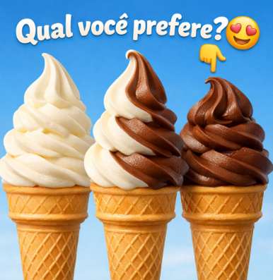 Qual dessas casquinhas você escolhe na hora? 😍🍦

Baunilha 🤍🫶
Chocolate 🤎🫶
Mista 🤍🤎🫶

Sem pensar muito hein 👀👇