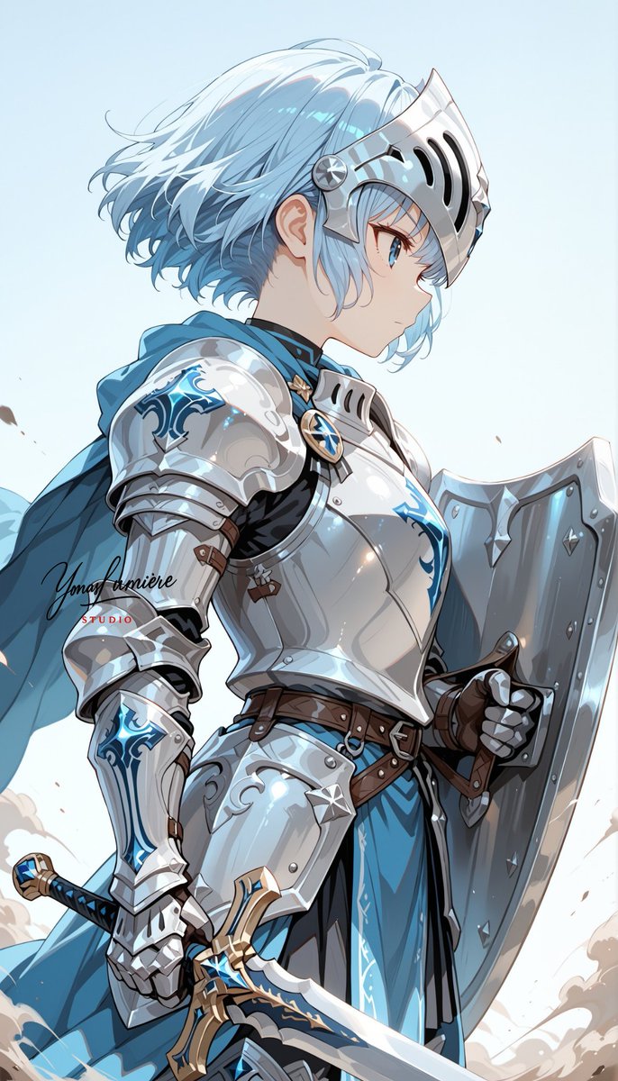 Valeria Ainsworth — a noble female knight clad in shining armor ...