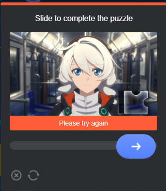 cinnie_kinnie's tweet photo. i failed this captcha 3 times in a row because it kept showing the same chud ass picture of kiana and i couldnt stop laughing https://t.co/PcTiA7SERz