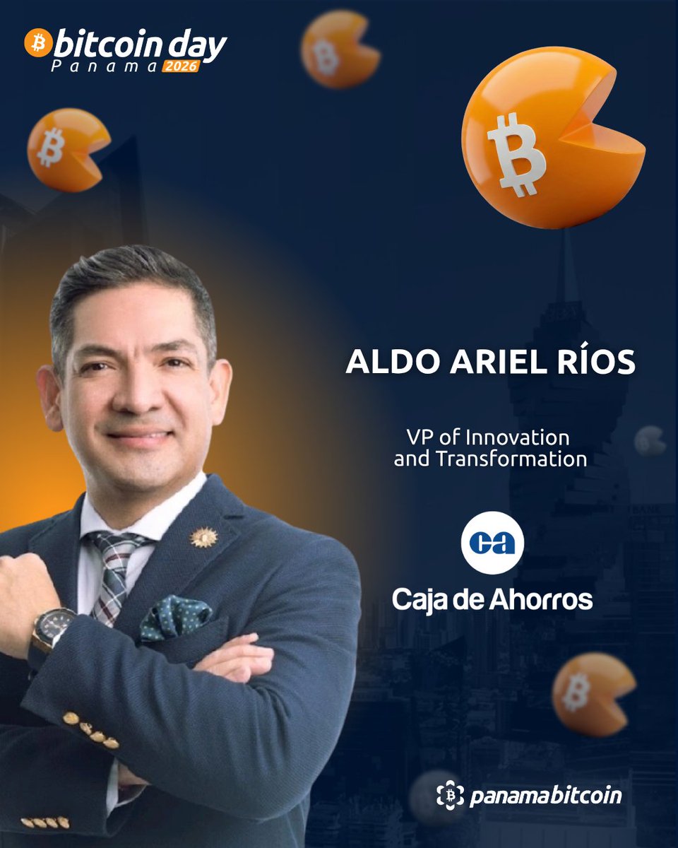 bitcoindaypty's tweet photo. Driving institutional transformation at the heart of Panama’s financial sector. 🏦

We are honored to welcome Aldo Ariel Ríos, VP of Innovation and Transformation at Caja de Ahorros, as a speaker for #BitcoinDayPanama2026!

With a career dedicated to modernization and strategic growth, Aldo is a key figure in evolving Panama’s banking infrastructure. Under his leadership at "El Banco de la Familia Panameña," he has championed the integration of digital solutions that enhance financial inclusion and operational efficiency, ensuring that traditional banking remains competitive in an increasingly decentralized world.

His perspective is vital for understanding how major financial institutions can responsibly adopt and scale technological innovations while maintaining the trust and stability that the market demands. A must-attend session for those looking to bridge the gap between legacy systems and the future of finance. 🇵🇦✨

🗓️ April 16th | Hilton Panama
🎟️ Secure your spot:  https://t.co/NUqTOogjsE link in bio.

#PanamaBitcoin #BitcoinHuboftheAmericas #Baltrox #CajadeAhorros