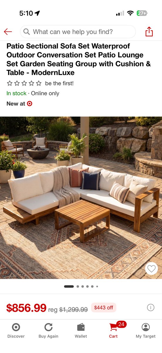 maiab's tweet image. so how do you decide what patio set to buy on the internet? do you get the cheapest one because they’re all identical and made in the same factory in china? or do you get the brand you recognize because it’s better (???). or the retailer you like?