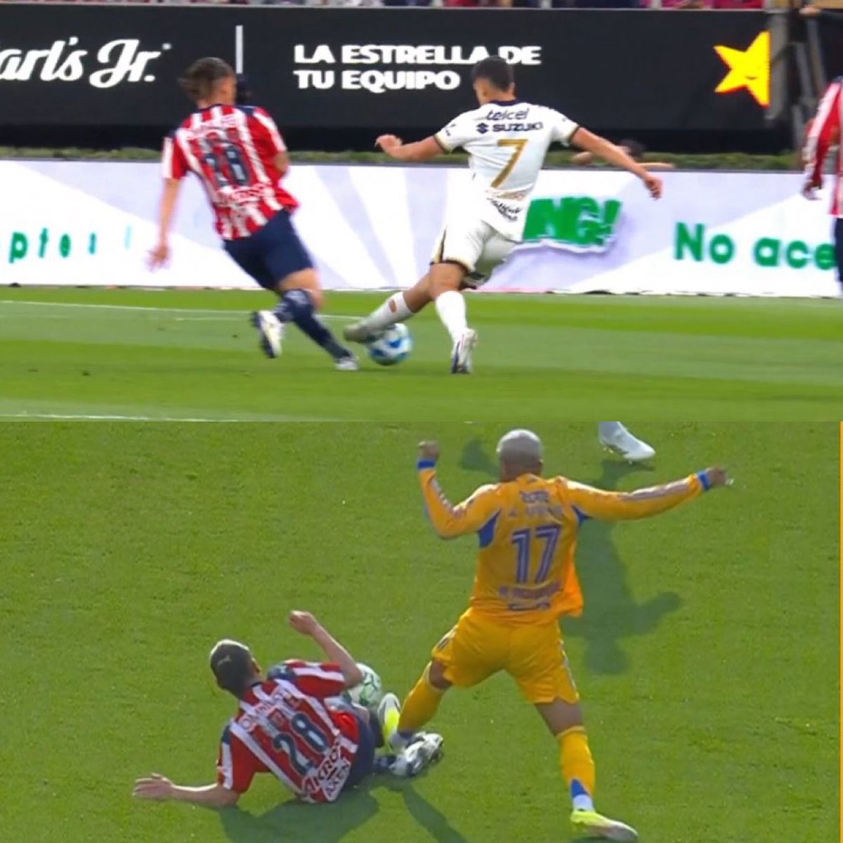 Roja perdonada al búfalo que metió gol.

A ver que hora corrigen el Chivar.