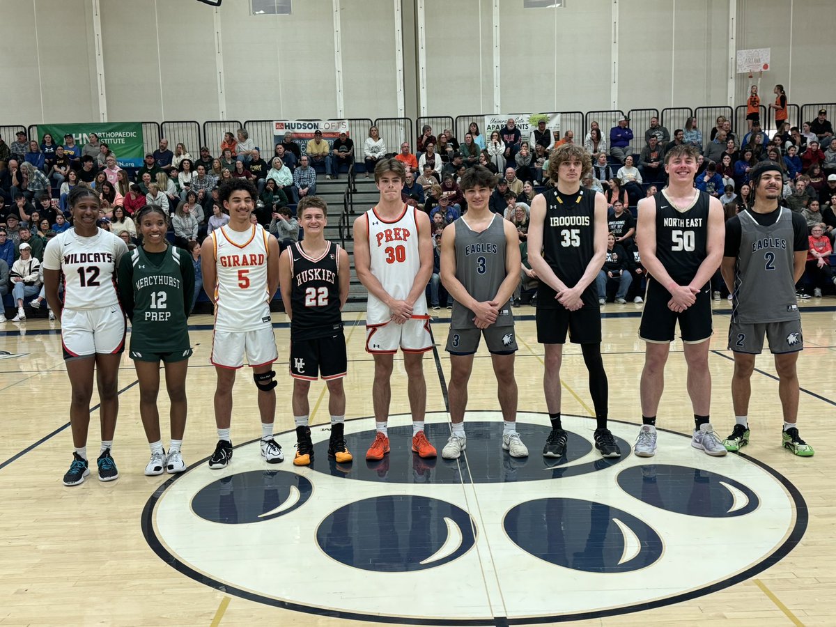 Lots of 1,000 point scorers that were seniors in Erie County this year! Missing: Nando Mirarchi and Brooke VanTassell
And the two Erie County record holders!!