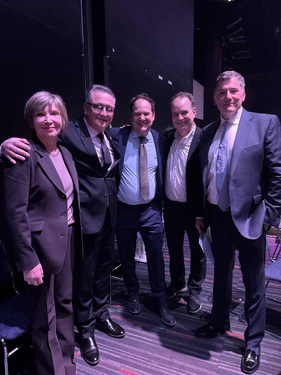 CornwallHeath's tweet image. Prepping with this crew backstage for the last panel of the evening before the Prime Minister’s speech. A few laughs and camaraderie with colleagues. #letsgo @DLeBlancNB @stevenmackinnon
