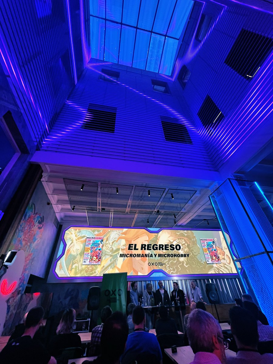 Demuarte's tweet image. Magnífica presentación en el @OXOMuseoMadrid de  las nuevas épocas de revistas tan míticas como #micromania y #microhobby con invitados veteranos. Enhorabuena y que esta época vaya viento en popa de bits y reportajes.