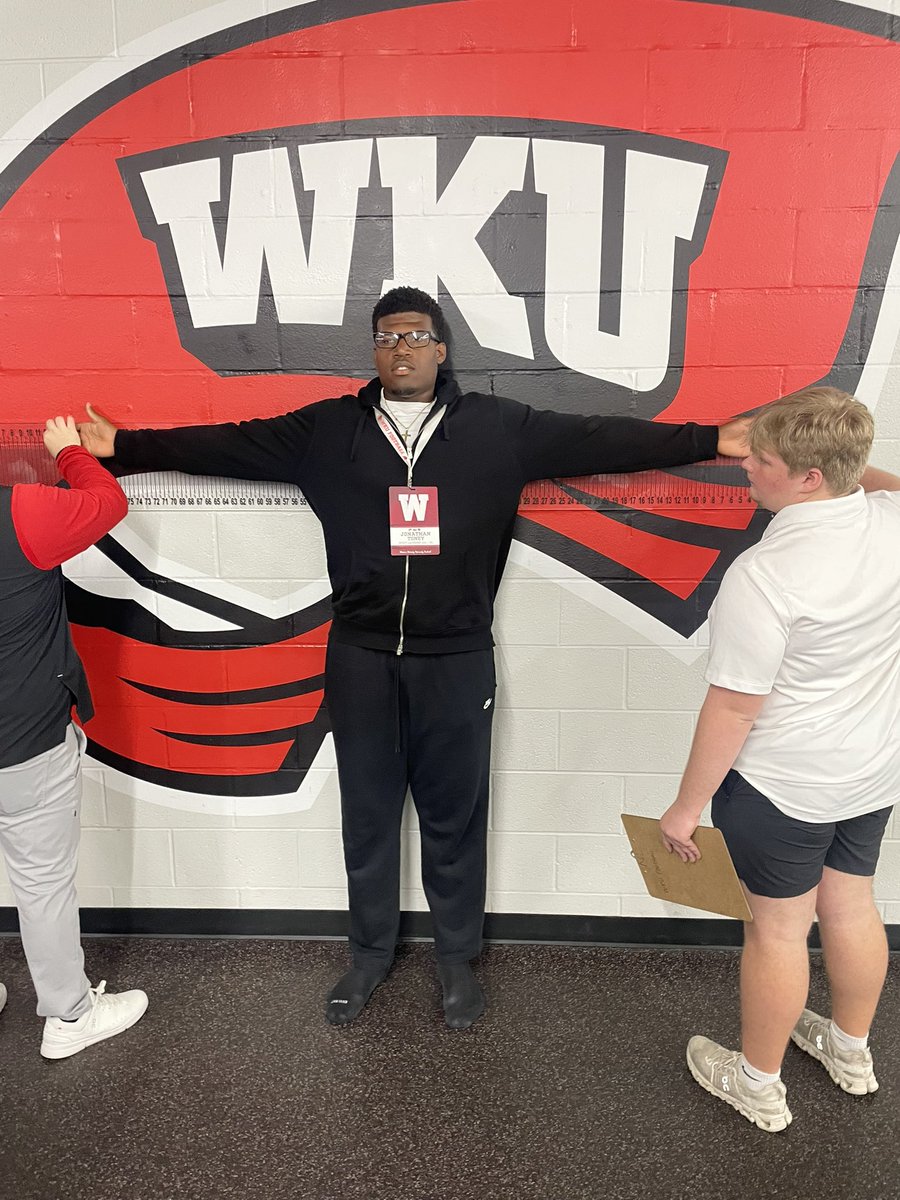 JToney_65's tweet photo. Great time visiting @WKUFootball���️ Appreciate the hospitality and genuine conversation @CoachBernardi74‼️💪🏾💯🔥

@Coach_StrickOL @StevenCarterNLP @bigka54 @benjaminwolk @ChadSimmons_ @RecruitGeorgia @Rivals @On3 @GAPrepVarsity @sixstarfootball @Ga_Gridiron @247recruiting @D1RecruitNation