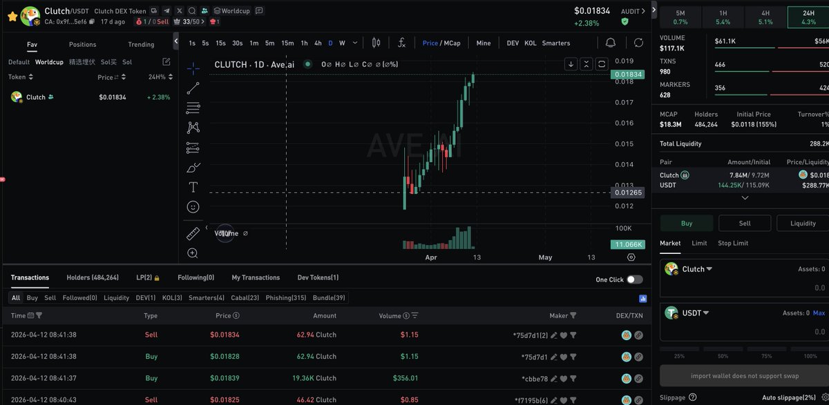 Clutch DEX tweet media