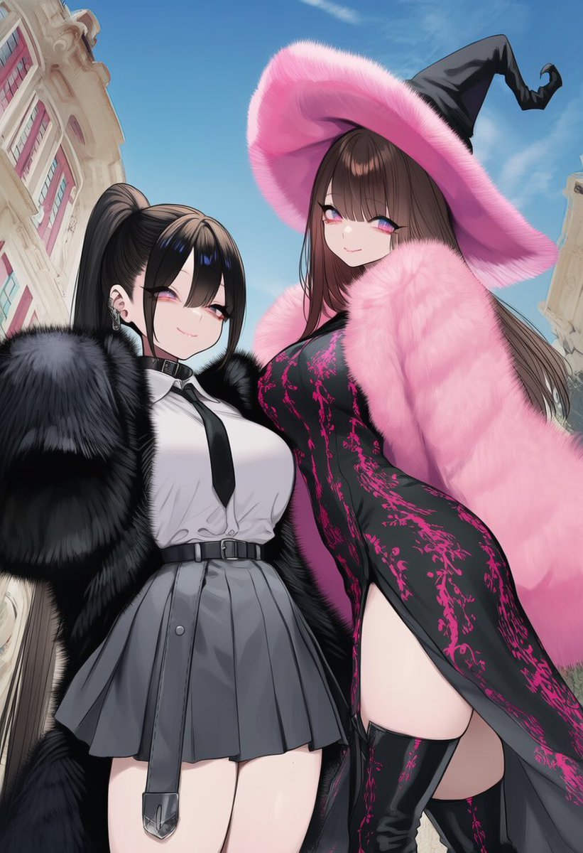 secretbutbutter's tweet image. Credit to @towa39_AIillust for the beautiful picture 🥰❤️

Just out for a stroll when I ran into my absolute adorable friend she is so sweet I’m happy I can spend the day with her 🥰❤️❤️❤️

#furcoat #femdom