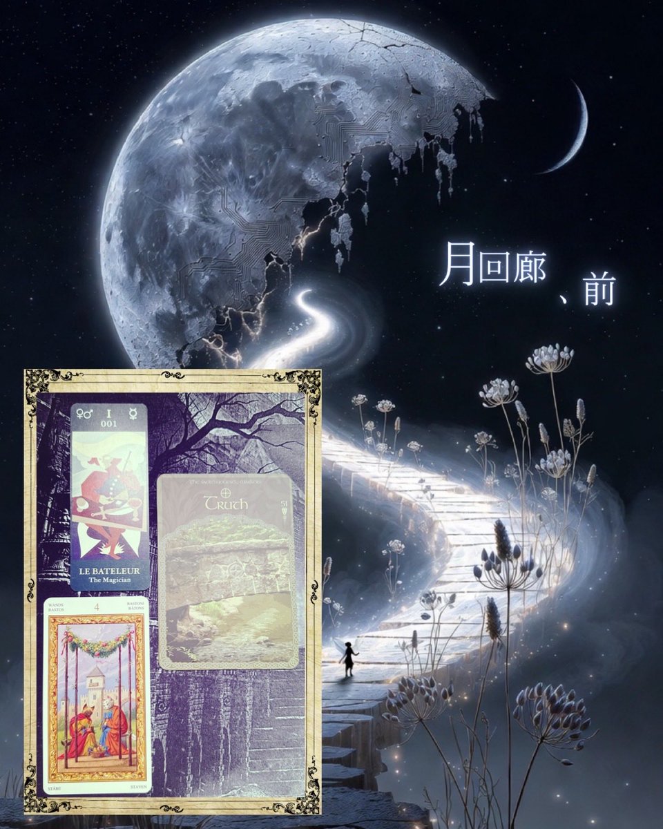 Angie69_TAROT's tweet image. 【月回廊、前】　#占い　#divination 

物事の真偽について、よく見極める時

耳障りの良い、あるいは
不必要に不安を煽る
それらの言葉に騙されない力を
身につけるトレーニングを行いましょう

良い事も、悪い事も
鵜呑みにせずに一回は疑ってみる

しかし、そこに