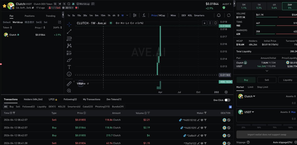 Clutch DEX tweet media