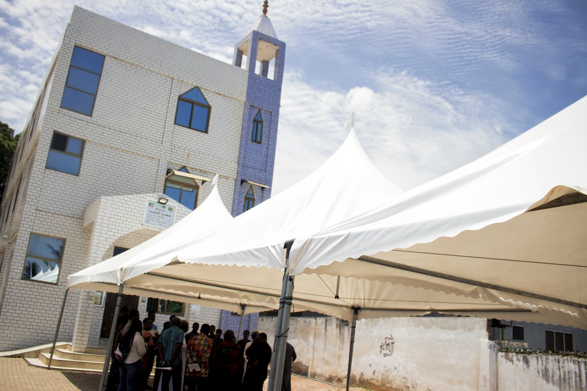 upsaccra's tweet photo. The University of Professional Studies, Accra officially handed over a canopy extension to the University Mosque, enhancing prayer space comfort.
#UPSA #UPSA60 #StudentWelfare #InclusiveCampus https://t.co/j5sHR7BxAq