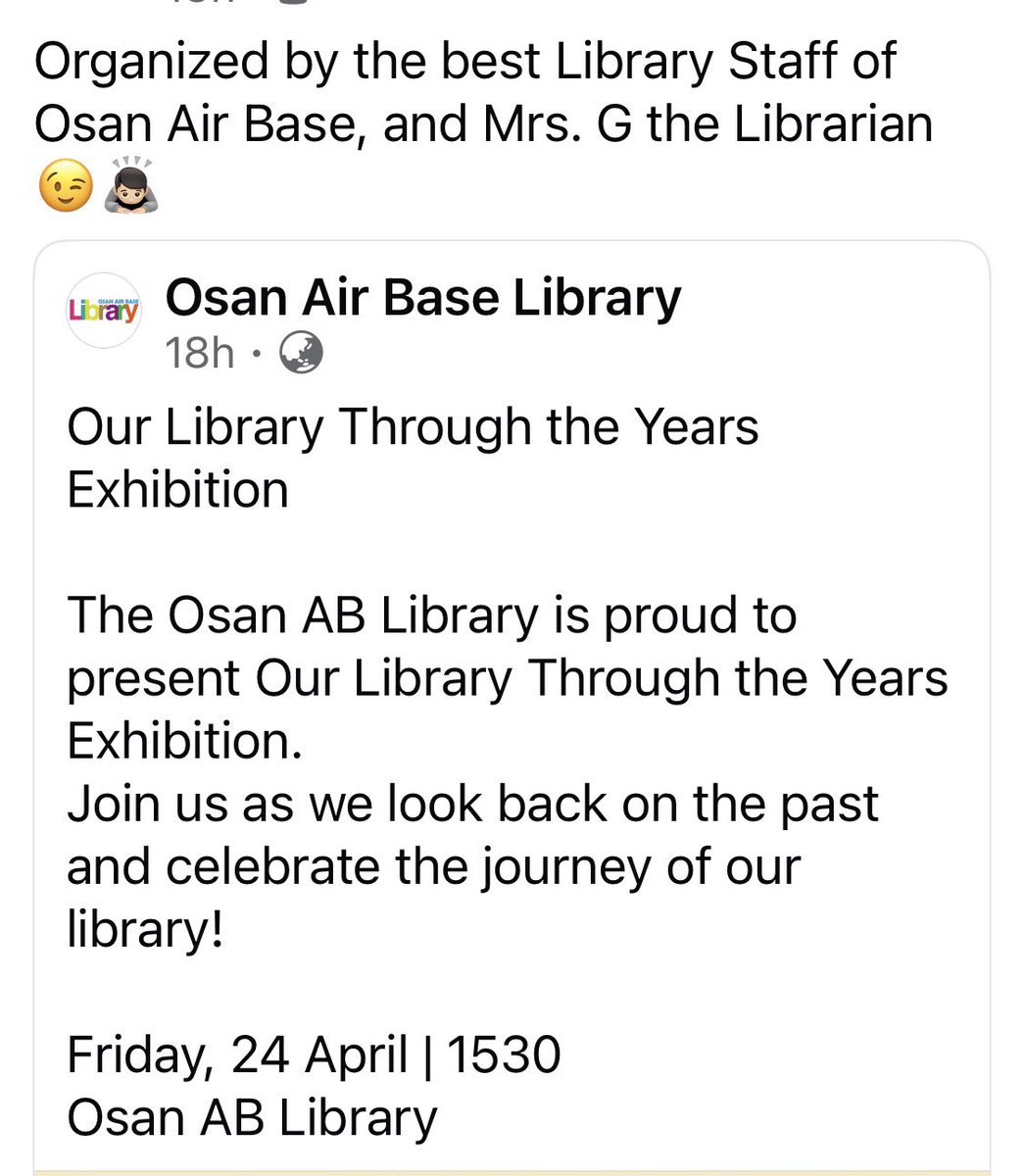CmontaPr's tweet image. Orgulloso de “Mrs. G the Librarian” y su grupo de trabajo, que además de sus funciones y servicios bibliotecarios organizan eventos para el disfrute y educación del público al que le sirven 🇵🇷🇰🇷
#Libraries #Exhibition #Bibliotecas
