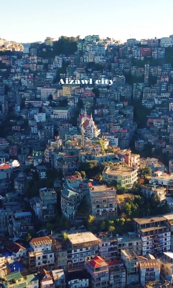 Nagaland_India's tweet photo. The beauty of the Sunrise 🌅 over 
Aizawl city,Mizoram Northeast India. https://t.co/1OfaGgJfMs