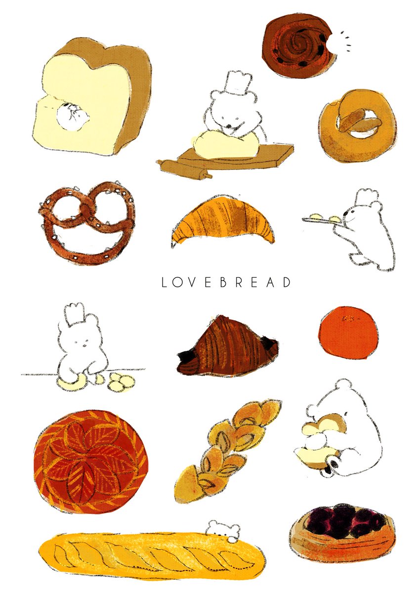 「#パンの記念日」|ももろ　4／20発売絵本「パンダのパクパクきせつのごはん」のイラスト