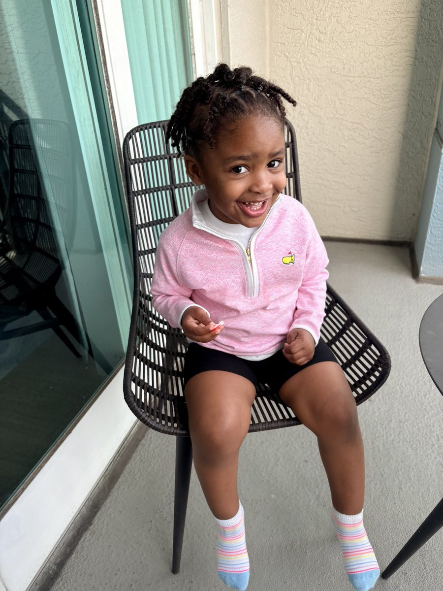 reggiehoward's tweet image. Baby girl enjoying the Masters ⛳️ 
#family #time