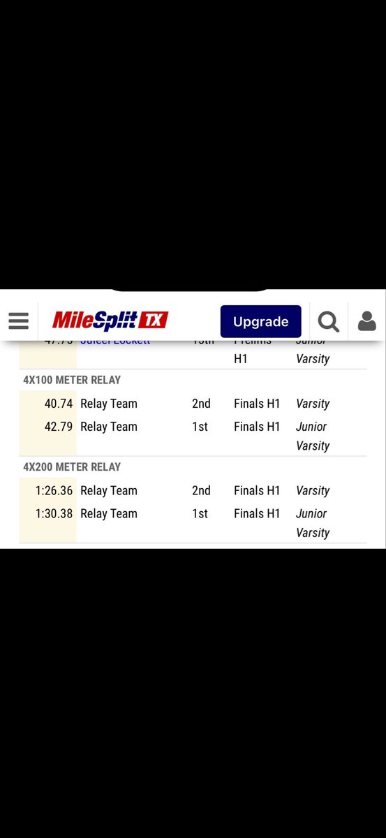 ScootJackson7's tweet image. Blessed to make it out of district 
All Glory to God 🙏
100m: 10.51 ⚡️
4x100: 40.7 (School record)🚨
4x200: 1:26.36
AREA FINALS BOUND‼️
@ASeguinTrack @CoachBrookins @WonderfulTerry @CoachDB22 @CoachBencke @thestreetcoach_ 
@coachjoegordon 
#Doit4Pop #StudentAthlete #SpeedKills