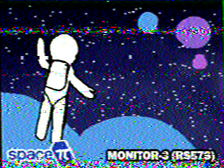 Ja3Tdw's tweet image. MONITOR-3(RS57S) SSTV 00:56 UTC pass over Japan. Got a very nice image. #SSTV #MONITOR3