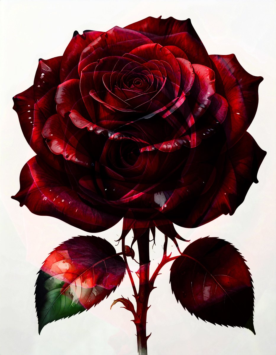 sanrotasu0216's tweet image. Azuki-colored roses　Hoa hồng màu đỏ Azuki　#AI #PS #Adobe