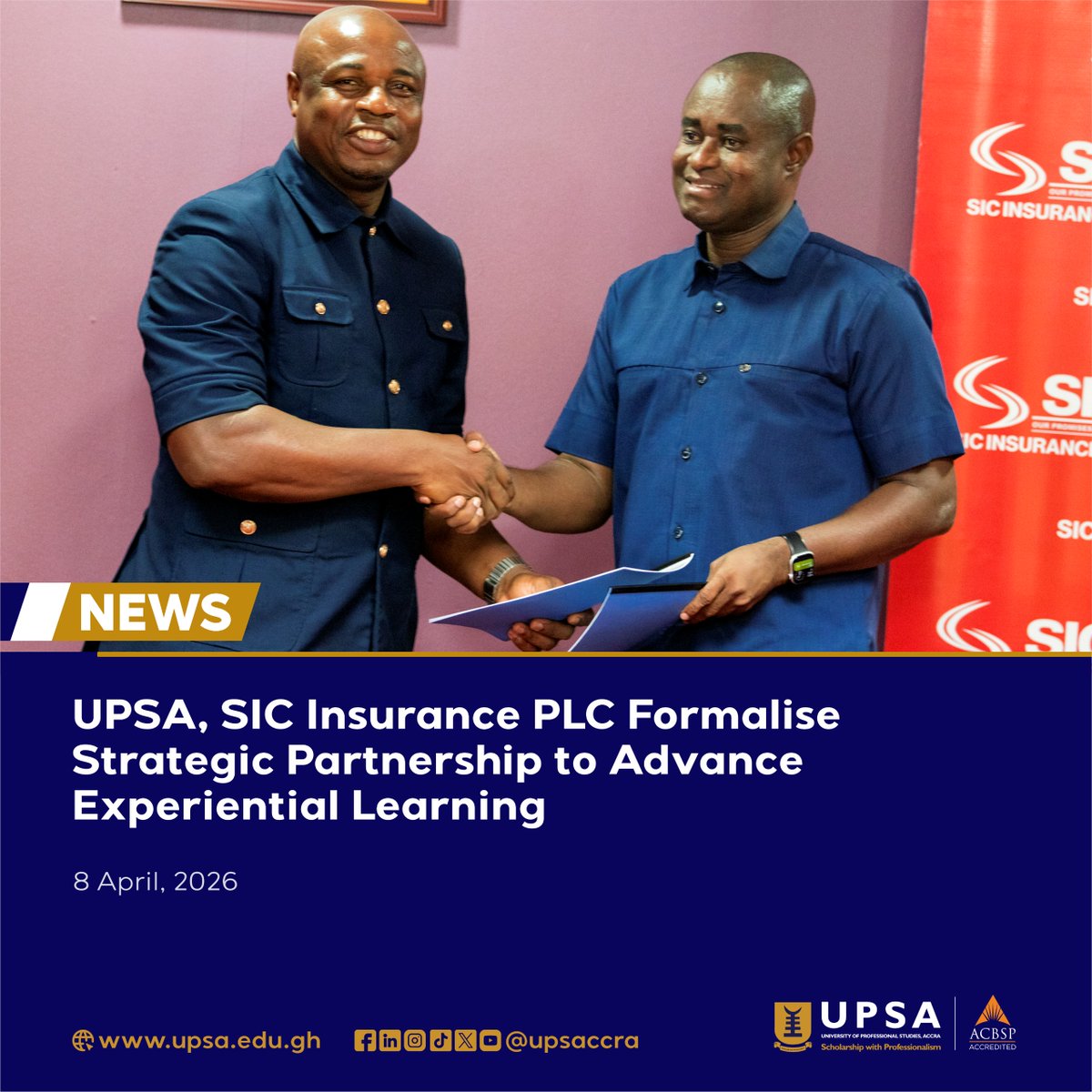upsaccra's tweet image. UPSA and SIC Insurance PLC formalise a partnership to boost experiential learning, internships, and professional growth. 

#UPSA #UPSA60 #ExperientialLearning #IndustryPartnership #HigherEducation