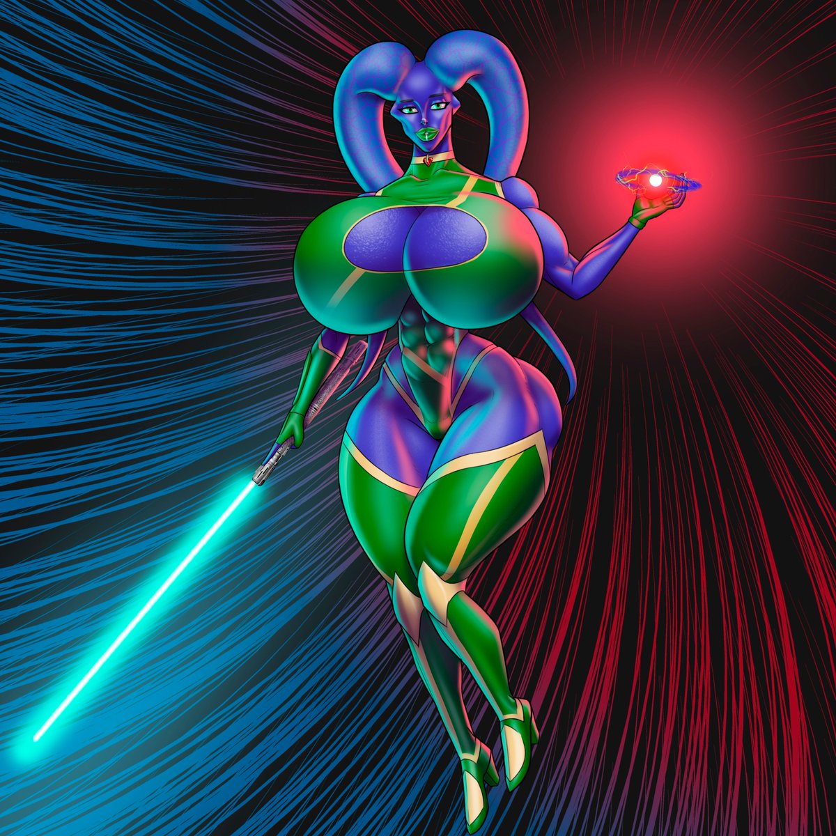 MrSandman010102's tweet photo. Commissioned work

Seela wielding her own lightsaber and the technique of her family, the "Sphere of Being" https://t.co/LF5rVsAaS5