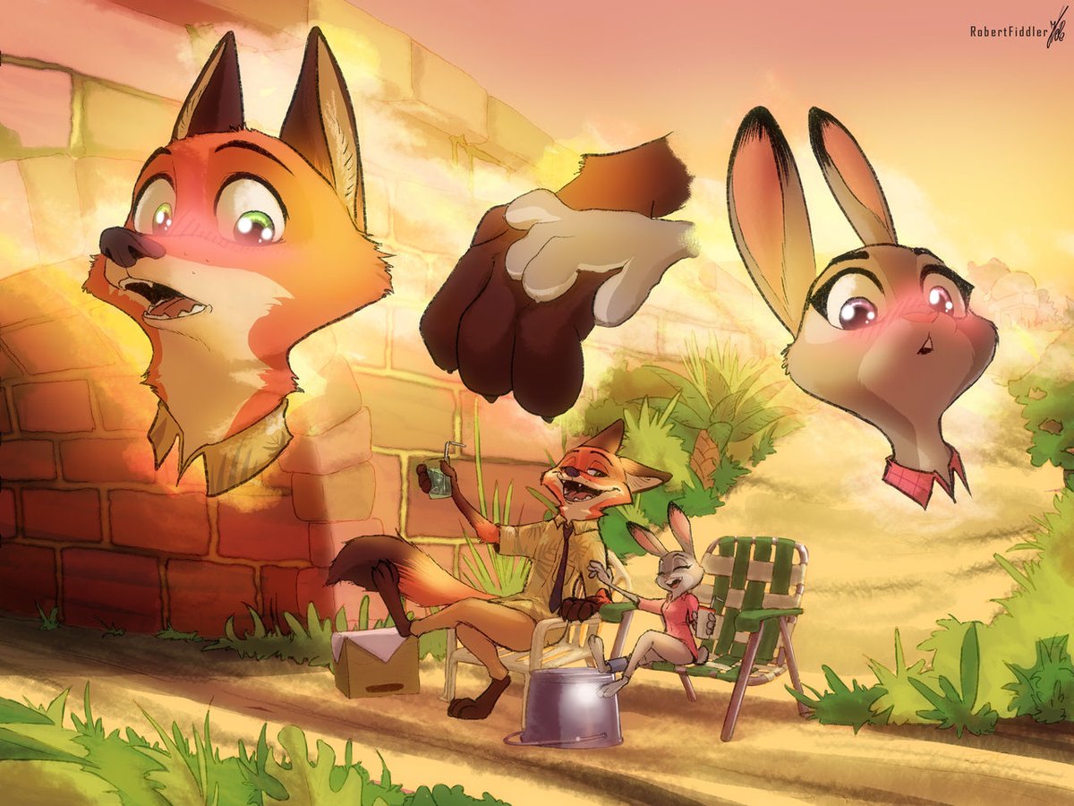 judyz3_wilde's tweet image. My Fluffle gets all shy when I touch his hand. 🥰🐰🩷🦊 #wildehopps #zootopia2 #zootopiafanart 

Artist 🎨: RobertFiddler (DeviantArt)