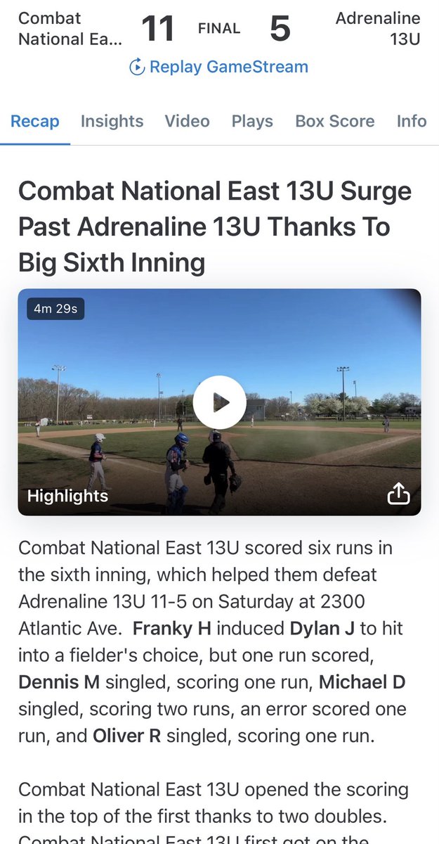 COMBAT BASEBALL tweet media