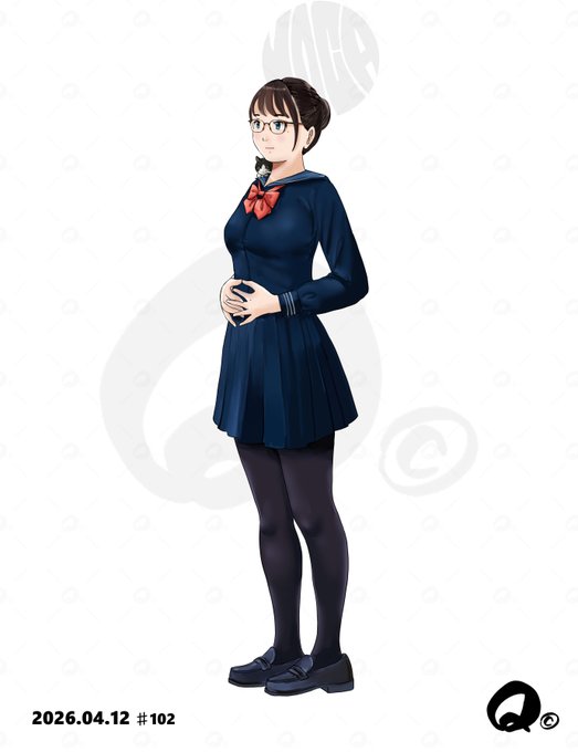 地味娘は黒タイツがお似合いです🖤 