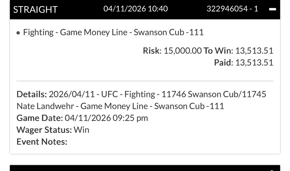 BetOnBreezo's tweet image. CUB SWANSON ML -111 ✅✅✅✅

2-0 SO FAR EASY 1ST ROUND KO🤑🤑

LINK IN BIO!!!!!!