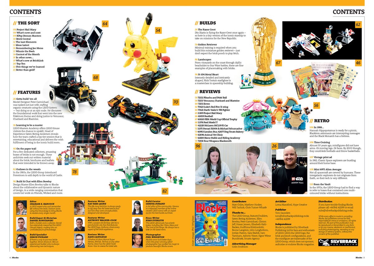 blocksmagazine's tweet image. What can you expect from Blocks Issue 138, which is available to order from BlocksMag.com? Here's EVERYTHING you'll enjoy in our #AFOL-centric magazine, like our in-depth look at LEGO #Pokémon, our reviews of the HOTTEST sets, and our in-depth retro section.

#LEGO #MOC