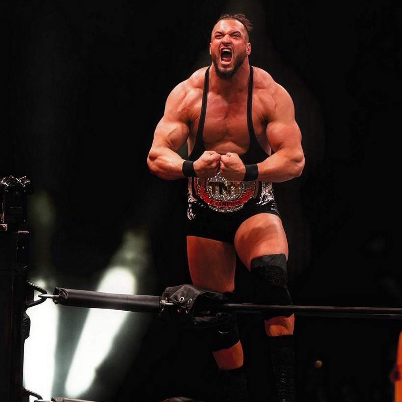 K2strikes's tweet image. Professional Wrestler, Wardlow. Says he wants to play Bane in James Gunn's #DCU:

"Hey @JamesGunn if you need a Bane and Dave Bautista is busy, I'm your guy"