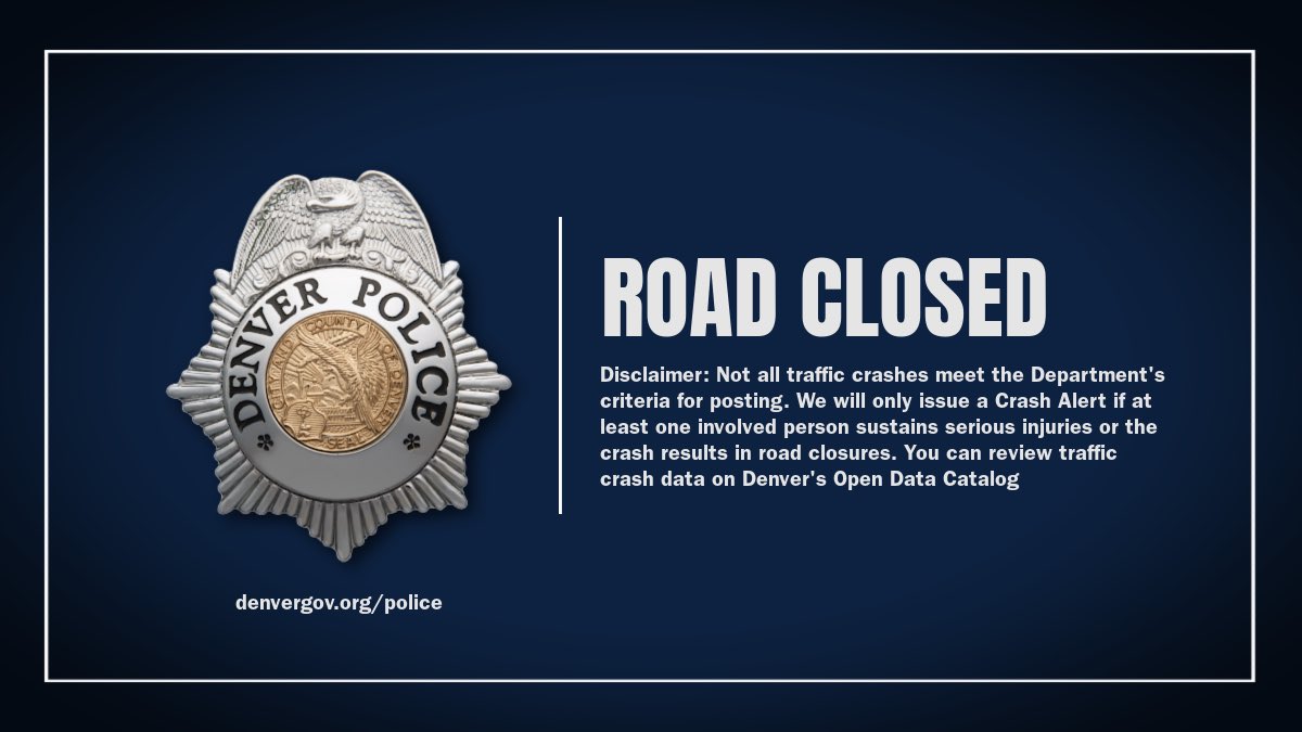 DenverPolice's tweet image. Heads up: Surrounding roads around Denver Univeristy campus are closed due to large groups in the roadway. Officers are in the area. Alternate routes advised. Any further updates will be posted here. #Denver