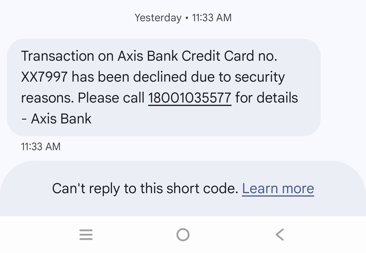 avialab's tweet image. @AxisBankSupport What do you want?? Blocking genuine transactions? Yesterday's complaint was still not resolved,,,, What are you achieving in this ? #axis #poor #service @RBI @RBIsays @jagograhakjago