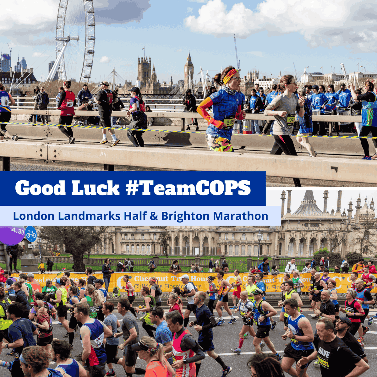 UK_COPS's tweet photo. Wishing our incredible runners on #TeamCOPS huge luck at the London Landmarks Half Marathon and Brighton Marathon today! 🏃‍♂️💙

Thank you for supporting our bereaved police families.

#LondonLandmarksHalf #BrightonMarathon https://t.co/vmNx7a5Jyg