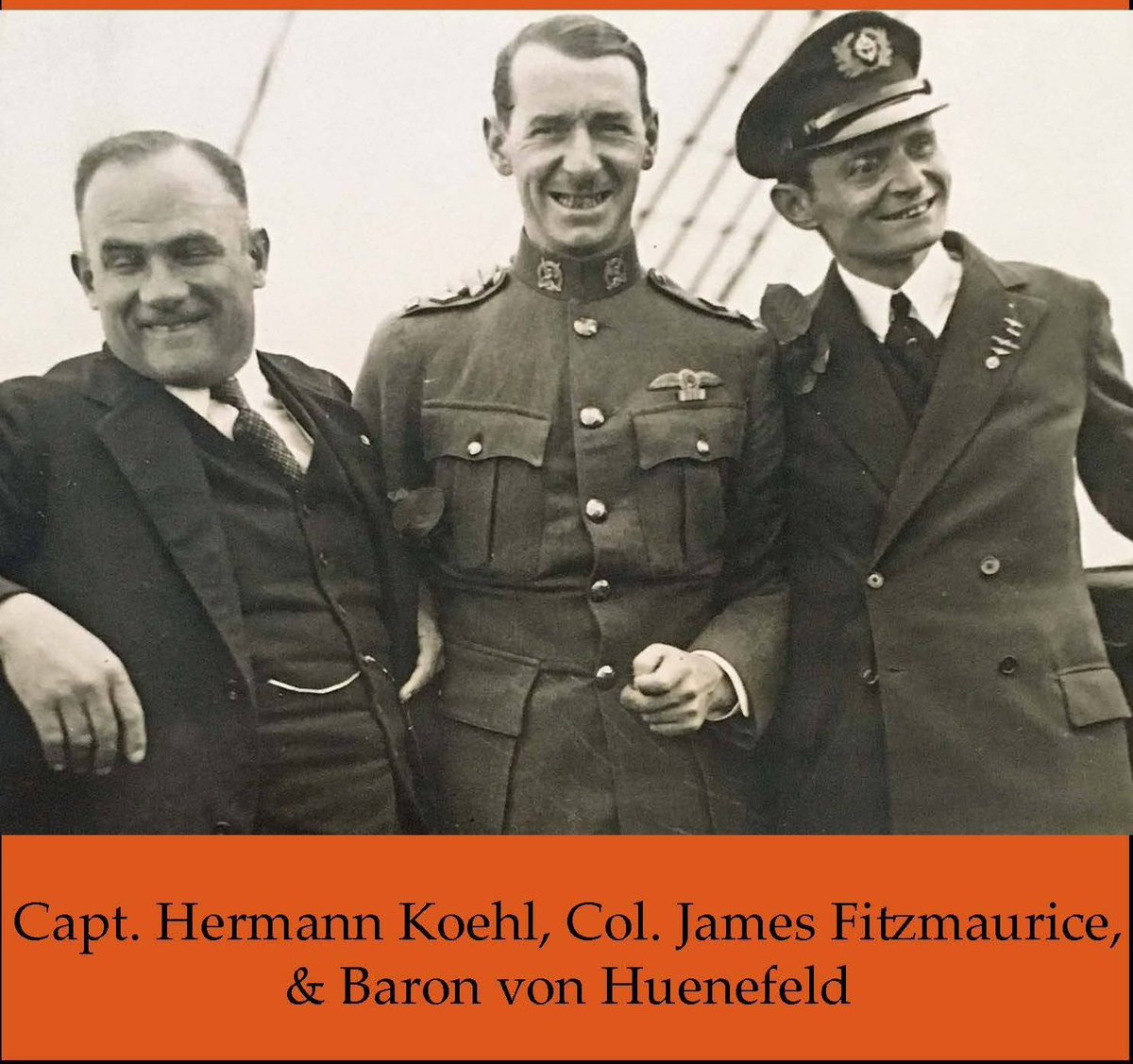 RobLooseCannon's tweet photo. Today in 1928, Captain James Fitzmaurice climbed into the cockpit of the Bremen at Baldonnel Aerodrome in south County Dublin, and took flight in the low-wing Junkers monoplane across the Atlantic. 

He was joined by Captain Hermann Köhl, the primary pilot, and Baron Ehrenfried Günther Freiherr von Hünefeld, the expedition's wealthy but physically frail financier. The magnificently named Baron had essentially bought his seat on what everyone involved knew was an extremely dangerous journey. His job during the crossing was to pass food and drink to the pilots from his compartment at the rear. 

The three men were attempting something that had never been done. Nine years earlier, John Alcock and Arthur Brown had made the first non-stop transatlantic flight, leaving St John's in Newfoundland and touching down at Clifden in Connemara. What Fitzmaurice and his German companions were about to attempt was flying east to west, directly against the prevailing winds.

Fitzmaurice himself was born in Dublin in 1898 and raised in Portlaoise, where he attended a Christian Brothers school. His interest in aviation began early, kindled by a neighbouring family of motor engineers, the Aldritts, who built their own aircraft modelled on the Wright brothers' design. 

At 16 he lied about his age to enlist and served in the First World War, eventually training as a pilot, though the Armistice came into effect on the very day he was due to ship to France. He later joined the Irish Air Corps and had already made one failed east-west attempt in 1927 before the Germans came looking for him.

When Köhl and von Hünefeld made their approach to the Irish government about using Baldonnel as a departure point, they extended an invitation to Fitzmaurice to join the crew. Von Hünefeld was shrewd enough to recognise that arriving in New York with an Irishman aboard would do them no harm at all.

The Bremen carried 520 gallons of petrol, enough for around 44 hours and weighed 5 tonnes. Thousands of Dubliners had made their way out to Baldonnel to watch, some of them shaking holy water at the plane and its crew as it taxied for take-off. The flags of Ireland and imperial Germany flew from the cockpit. At 5:38am, the Bremen lifted off.

For the first 20 hours conditions were reasonable enough. The aircraft cruised at around 1,500 feet and 120 miles per hour. Then storm clouds obscured the stars, the compass failed, and the three men flew blind through the North Atlantic darkness, heading north without knowing it. 

When the skies finally cleared, they spotted Polaris and realised they were badly off course. They turned south-west and followed the coast of Labrador, picking out the Torngat Mountains below them. An oil leak had developed inside the cockpit and they had perhaps two hours of fuel remaining.

On 13 April, 36 hours after leaving Baldonnel, they spotted the lighthouse on Greenly Island, off the Quebec coast. Köhl brought the Bremen down onto a frozen reservoir beside the lighthouse. As the aircraft came to a stop, it broke through the ice. They we freezing and wet but otherwise unharmed.

They had crossed the Atlantic from east to west, against the wind, in a single unbroken flight. New York gave them a ticker-tape parade. President Calvin Coolidge awarded all three the Distinguished Flying Cross, the first time it had ever been given to foreign nationals. 

In June 1928, Dublin granted them the Freedom of the City. The three later published an account of the flight under the title The Three Musketeers of the Air. The Bremen itself eventually found its way to the Henry Ford Museum in Dearborn, Michigan.

Fitzmaurice was promoted to Colonel. He spent years in America, returned to England during the war, and came home to Dublin in 1951. He died in Baggot Street Hospital in 1965 and was buried in Glasnevin. The flying school at Baldonnel now bears his name.

Buy the Dublin Time Machine a pint and support the DTM Book https://t.co/U7jtCrOTtb