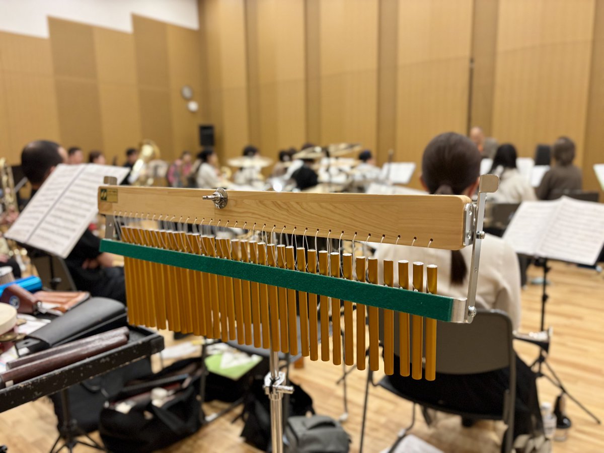 sakaishion's tweet photo. 新しいウインドチャイムが仲間入りしました！
定期演奏会では、至る所でこの美しい輝きが降り注ぎます✨ https://t.co/j5mpkh7oQn
