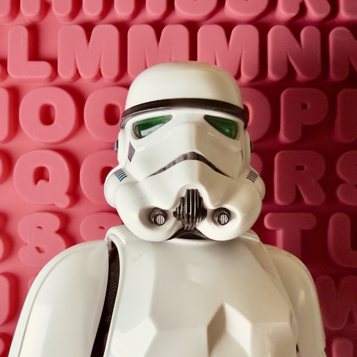 anthoatana's tweet image. Pink letters #stormtrooper #toyphotography