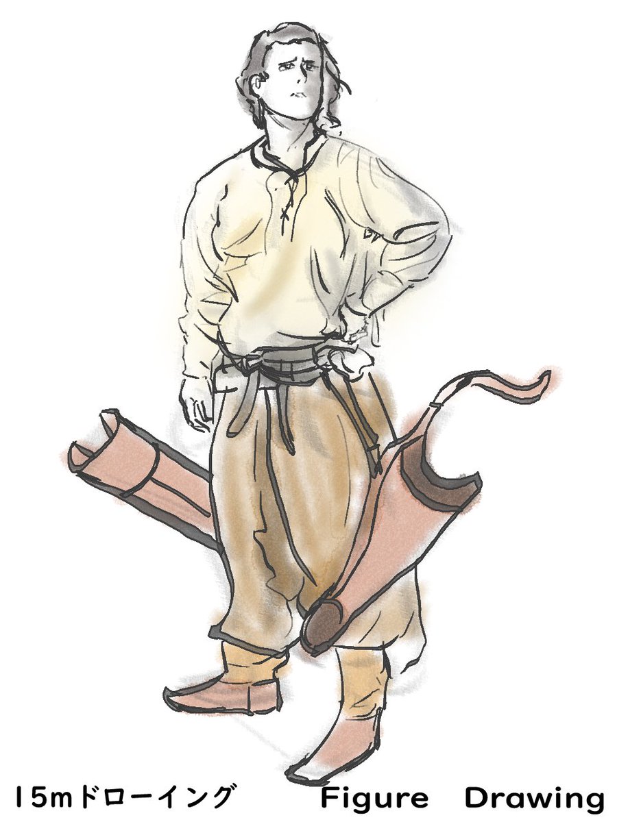 クロッキー1193日目                                         
#クロッキー 
#croquis 
#sketchdaily
参考サイト：SketchDaily Reference Site