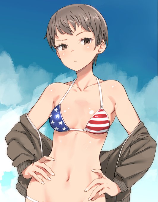 かっこいい系のキャラにも合う星条旗ビキニ万能説 
